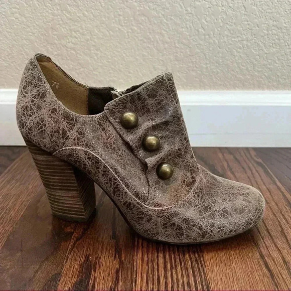 Seychelles Los Angeles Ankle Bootie Boots Brown Leather Women Size 7.5 Side Zip - Picture 8 of 15